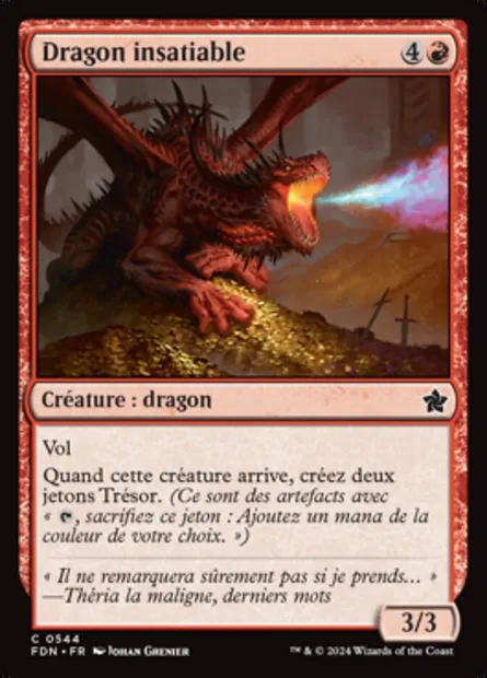 Dragon insatiable, carte Magic FDN 544 — extension Foundations