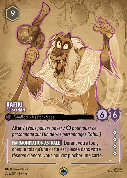 Rafiki - Guide éthéré, carte Disney Lorcana CH6-208 — extension La Mer Azurite
