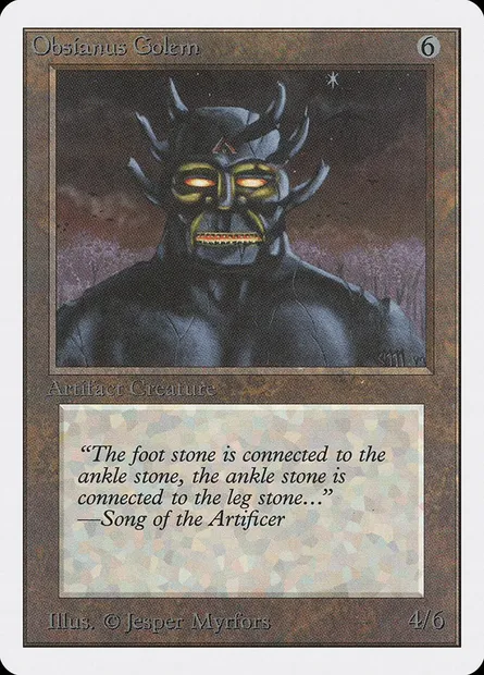 Obsianus Golem, Magic card 2ED 268 — Unlimited Edition set