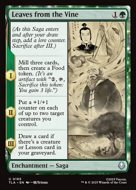 Leaves from the Vine, Magic card TLA 185 — Avatar: The Last Airbender set
