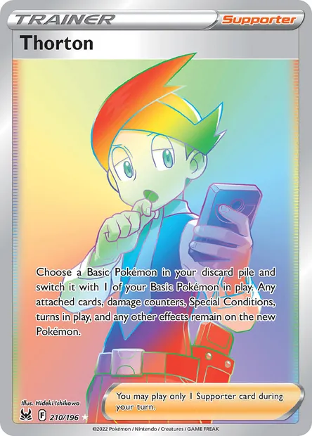 Thorton, Pokémon card LOR 210 — Lost Origin set