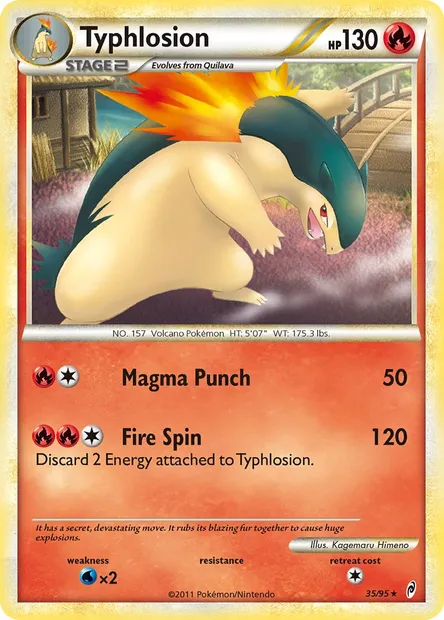 Typhlosion, carte Pokémon CL 35 — extension L'appel des Légendes