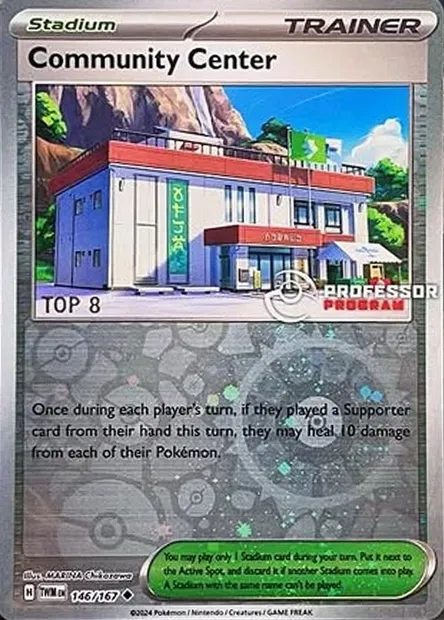 Community Center, Pokémon card PROF 146-top8 — Professor Program set