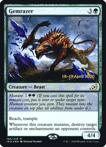 Terrasseur de gemmes, carte Magic PIKO 155s — extension Ikoria: Lair of Behemoths Promos