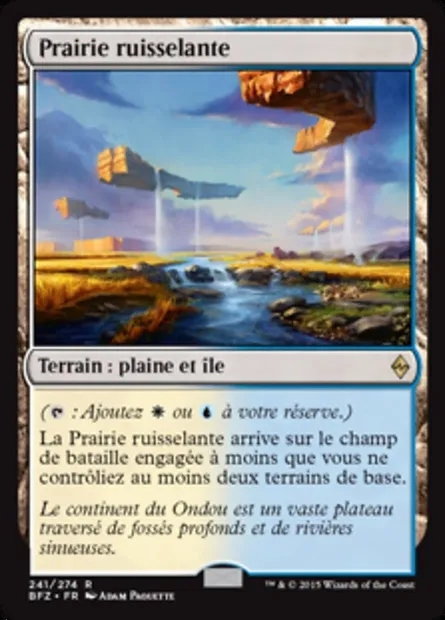 Prairie ruisselante, carte Magic BFZ 241 — extension La bataille de Zendikar