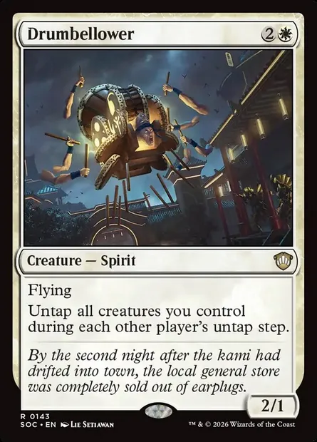 Drumbellower, Magic card SOC 143 — Secrets of Strixhaven Commander set
