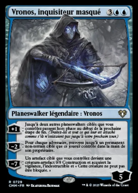 Vronos, inquisiteur masqué, carte Magic CMM 729 — extension Commander Masters