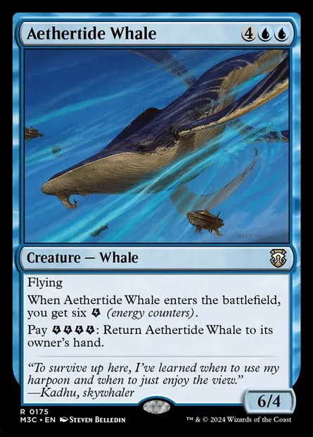 Aethertide Whale, Magic card M3C 175 — Modern Horizons 3 Commander set