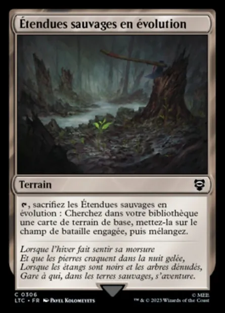 Étendues sauvages en évolution, carte Magic LTC 306 — extension Tales of Middle-earth Commander