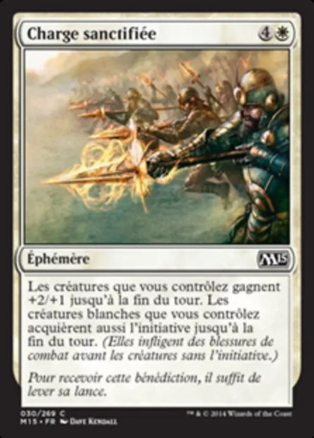 Charge sanctifiée, carte Magic M15 30 — extension Magic 2015