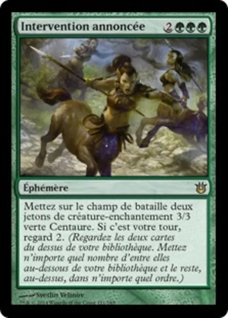 Intervention annoncée, carte Magic BNG 121 — extension Créations divines