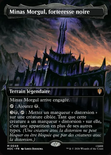 Minas Morgul, forteresse noire, carte Magic HOC 48 — extension The Hobbit Eternal