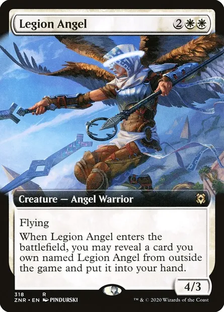 Legion Angel, Magic card ZNR 318 — Zendikar Rising set