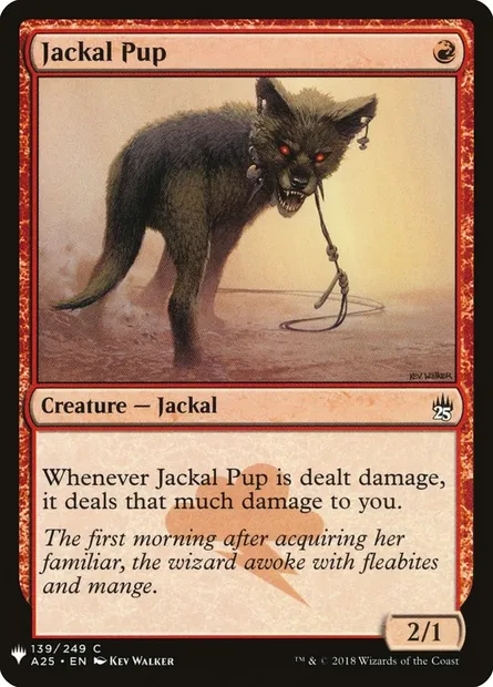 Bébé chacal, carte Magic PLST A25-139 — extension The List