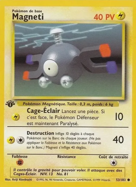 Magnéti, carte Pokémon BS 53 — extension Set de Base