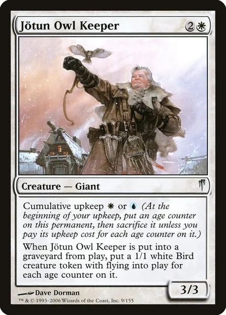 Jötun Owl Keeper, Magic card CSP 9 — Coldsnap set