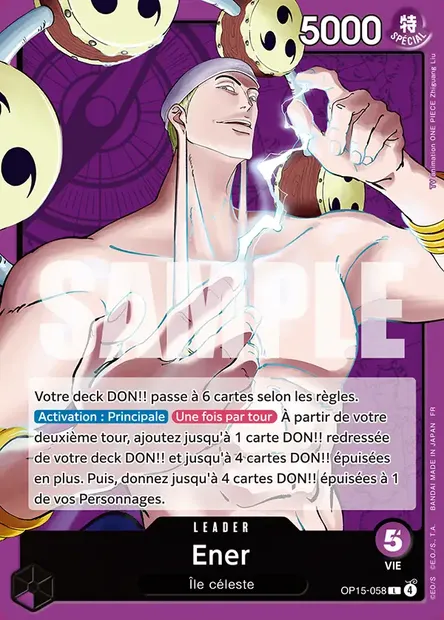 Ener, carte One Piece OP15-058 — extension AVENTURE SUR L'ÎLE DE DIEU