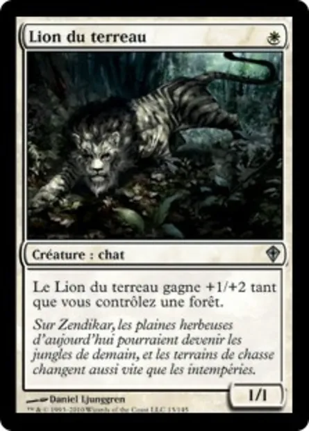 Lion du terreau, carte Magic WWK 13 — extension Worldwake