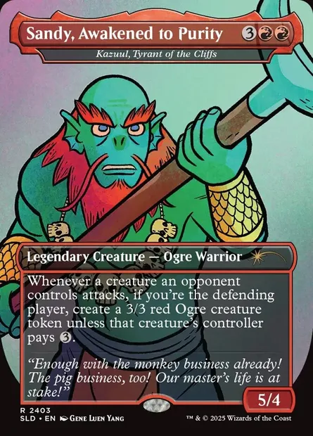 Kazuul, Tyran des Falaises, carte Magic SLD 2403 — extension Secret Lair Drop