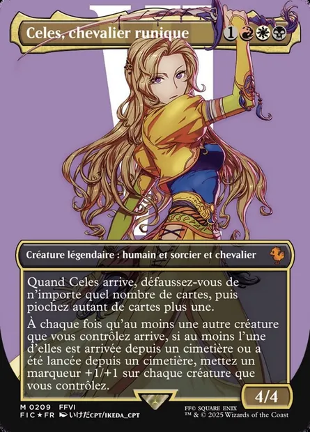 Celes, chevalier runique, carte Magic FIC 209 — extension Final Fantasy Commander