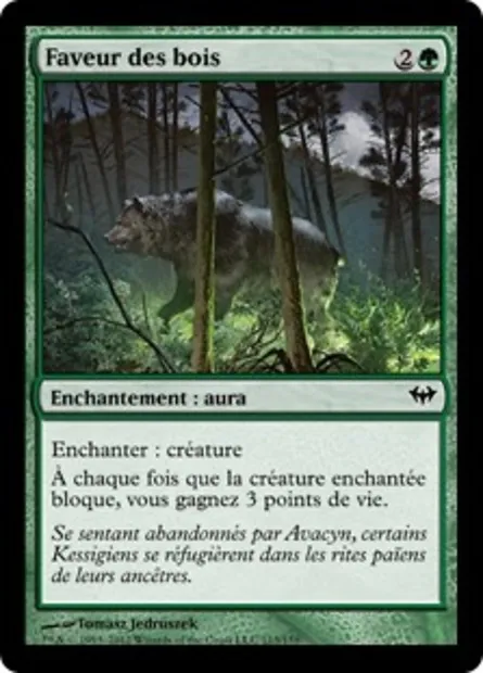 Faveur des bois, carte Magic DKA 113 — extension Obscure Ascension