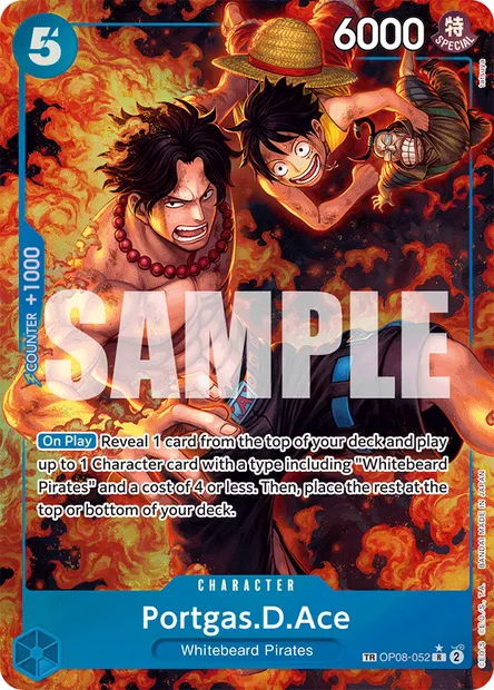 Portgas D. Ace, carte One Piece OP08-052 — extension TWO LEGENDS