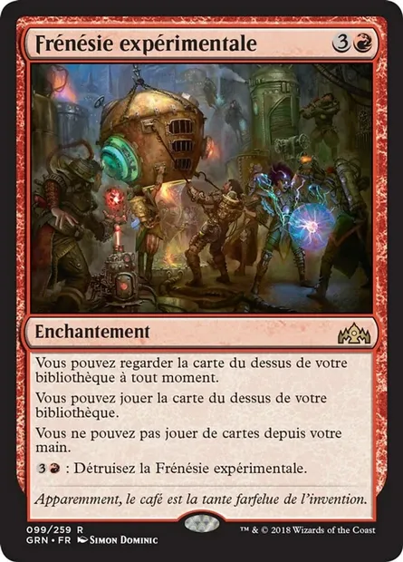 Frénésie expérimentale, carte Magic GRN 99 — extension Les Guildes de Ravnica