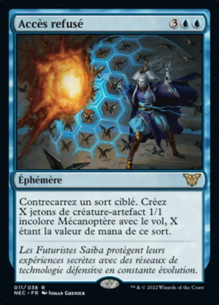 Accès refusé, carte Magic NEC 11 — extension Neon Dynasty Commander