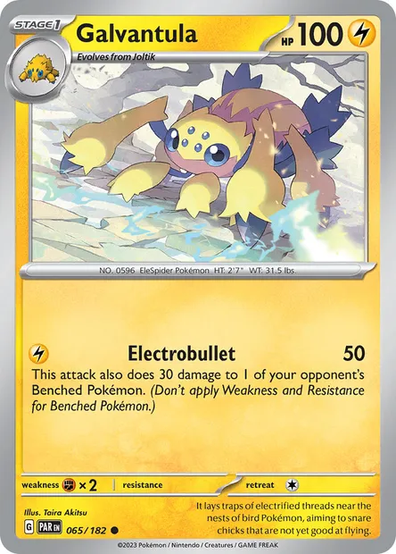 Galvantula, Pokémon card PAR 065 — Paradox Rift set