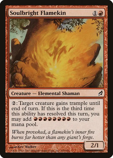 Soulbright Flamekin, Magic card LRW 190 — Lorwyn set