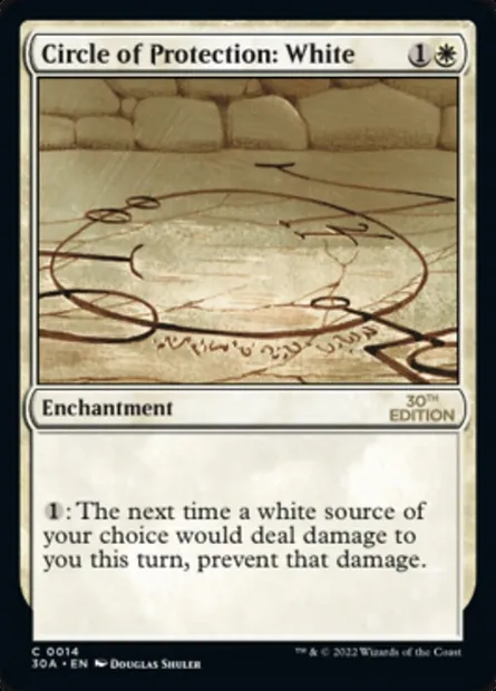 Circle of Protection: White, Magic card 30A 14 — 30th Anniversary Edition set