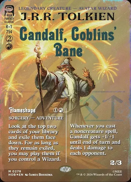 Gandalf, Goblins' Bane // Flameshape, Magic card HOB 278 — The Hobbit set