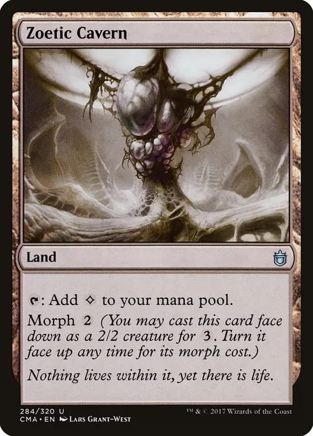 Zoetic Cavern, Magic card CMA 284 — Commander Anthology set