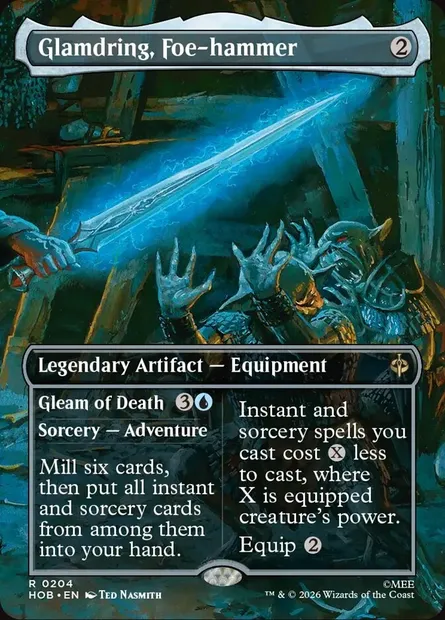Glamdring, Foe-hammer // Gleam of Death, Magic card HOB 204 — The Hobbit set