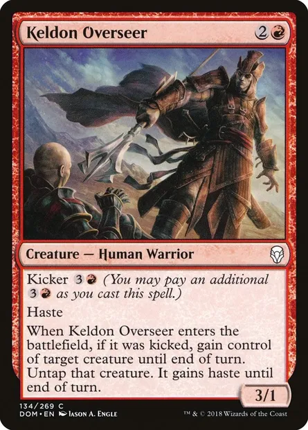 Keldon Overseer, Magic card DOM 134 — Dominaria set