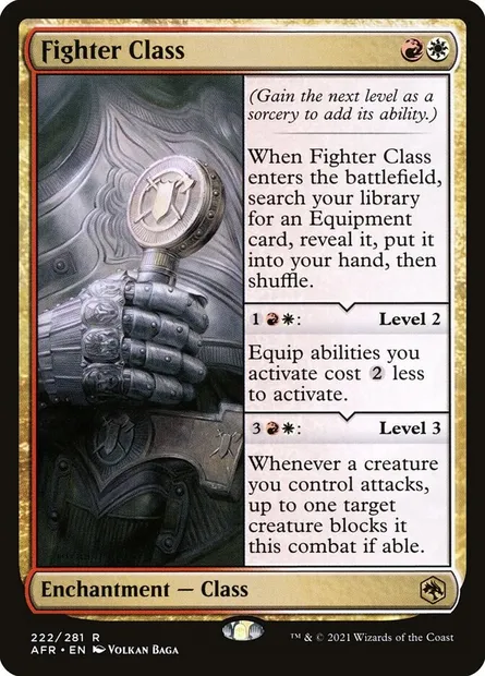 Fighter Class, Magic card AFR 222 — Adventures in the Forgotten Realms set