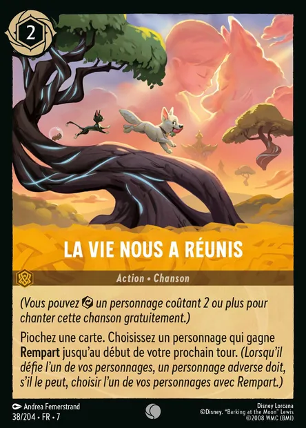La vie nous a réunis, carte Disney Lorcana CH7-038 — extension L'île d'Archazia
