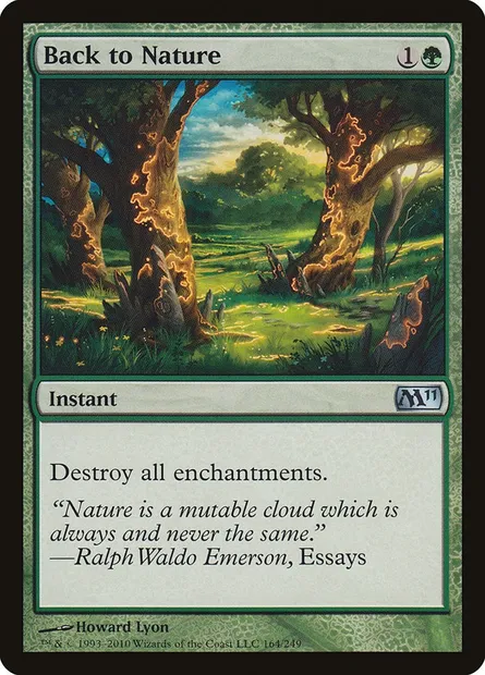 Back to Nature, Magic card M11 164 — Magic 2011 set