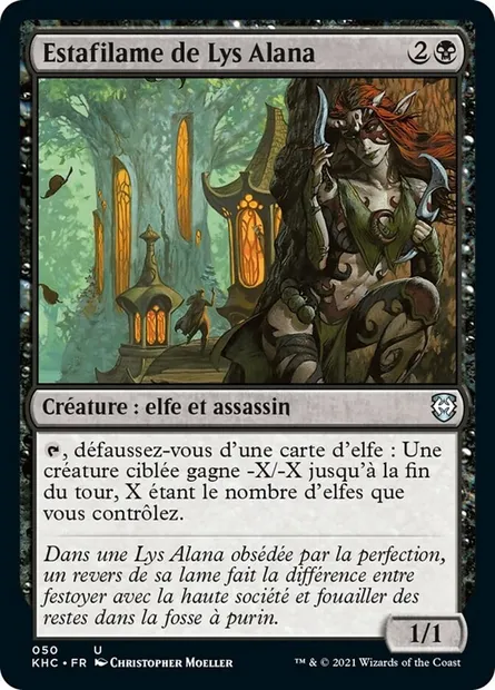 Estafilame de Lys Alana, carte Magic KHC 50 — extension Kaldheim Commander