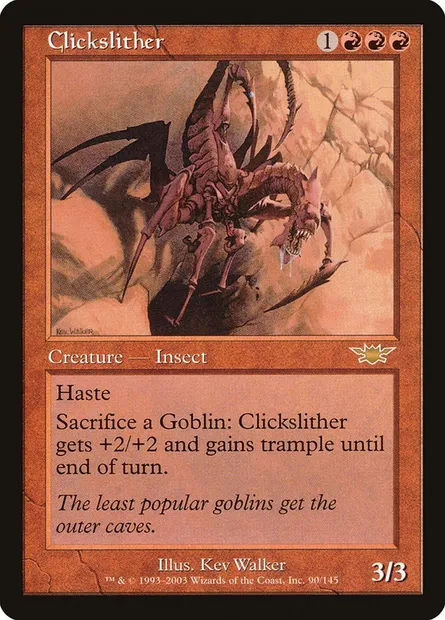 Clickslither, Magic card LGN 90 — Legions set