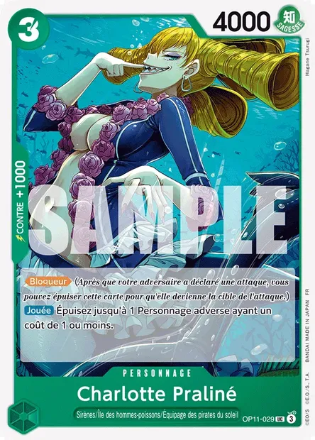 Charlotte Praliné, carte One Piece OP11-029 — extension DES POINGS VIFS COMME L'ÉCLAIR