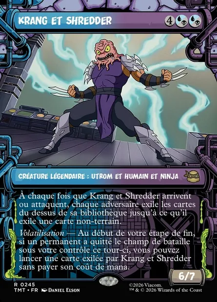 Krang et Shredder, carte Magic TMT 245 — extension Teenage Mutant Ninja Turtles