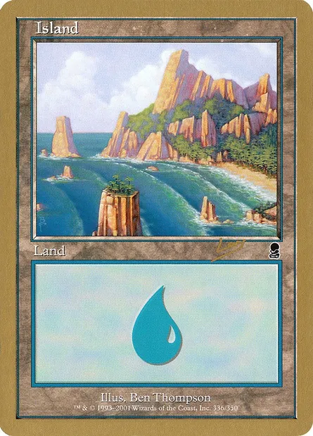 Island, Magic card WC02 rl336b — World Championship Decks 2002 set