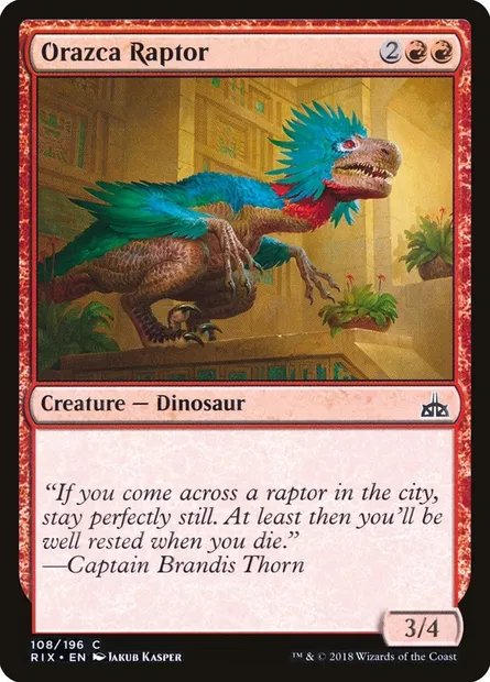 Orazca Raptor, Magic card RIX 108 — Rivals of Ixalan set