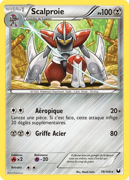 Scalproie, carte Pokémon DEX 79 — extension Explorateurs Obscurs