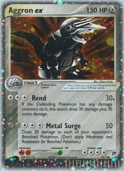 Aggron ex, Pokémon card SS 95 — Sandstorm set