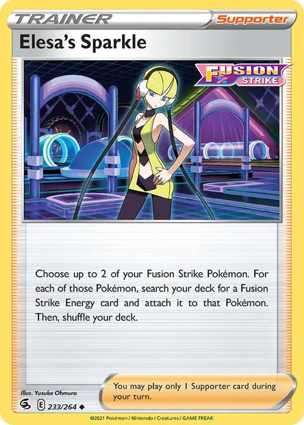 Elesa's Sparkle, Pokémon card FST 233 — Fusion Strike set