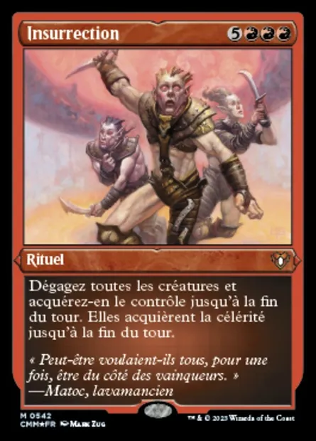 Insurrection, carte Magic CMM 542 — extension Commander Masters