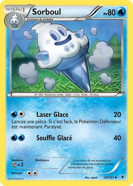 Sorboul, carte Pokémon NVI 28 — extension Nobles Victoires
