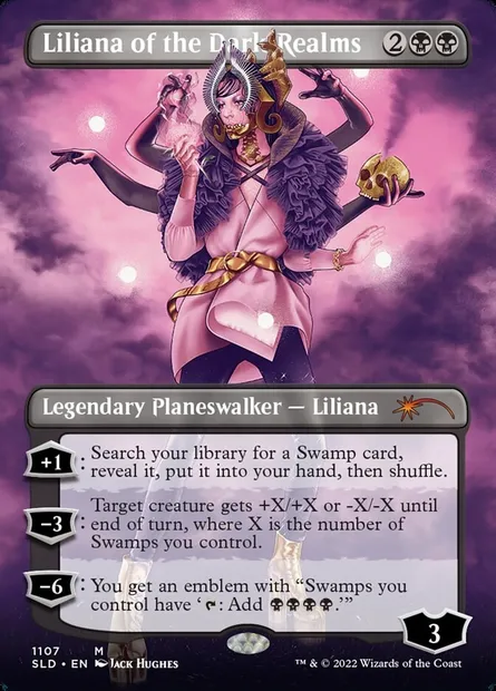 Liliana des Royaumes obscurs, carte Magic SLD 1107 — extension Secret Lair Drop